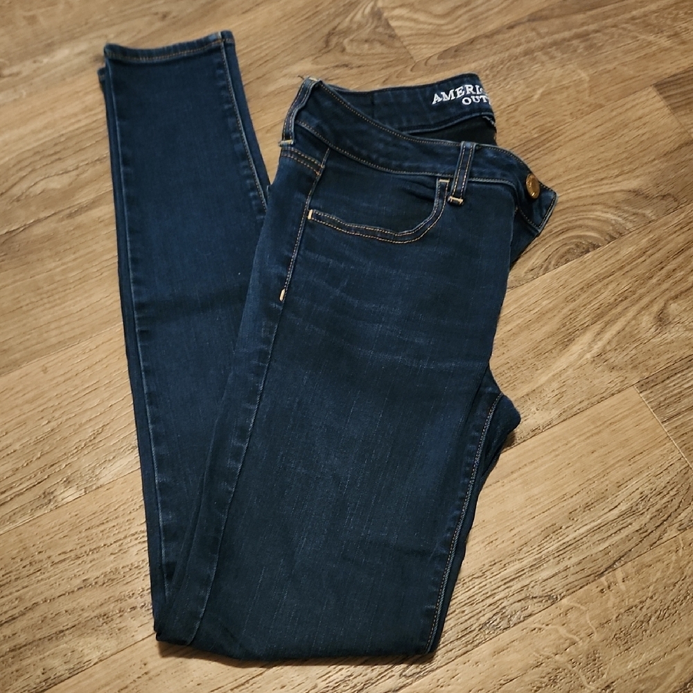 American Eagle Outfitters Blue Skinny Jeans with Stretch